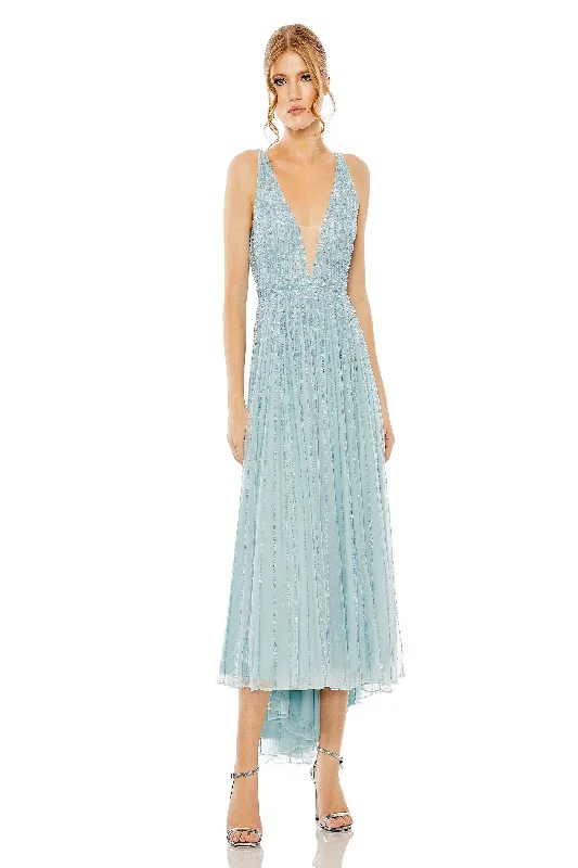 Prom dresses with geometric - cutout sleeves and flowing chiffon fabrics for a modern and airy lookMac Duggal 14003