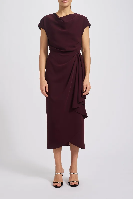 Technical Crepe Cowl Dress