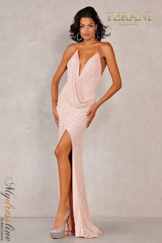 Mermaid - cut formal dresses in satin for a glamorous prom nightTerani Couture 2012P1294
